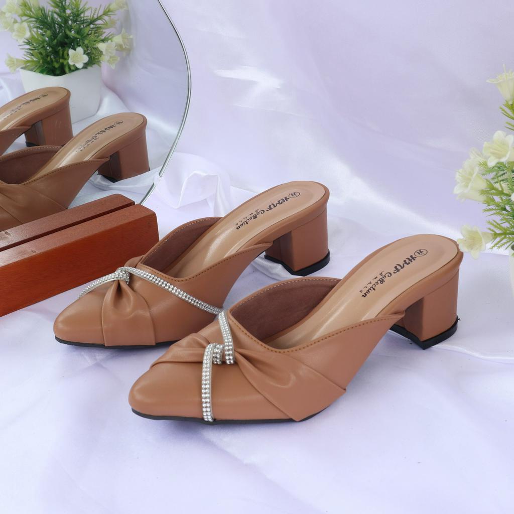 HMF Melica Heels Mules Wanita BC09