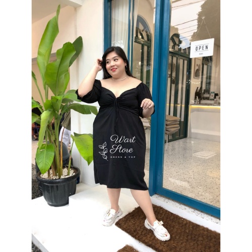 Ciria Dress Big Size Korea Fashion Style Wanita - Wart_Store