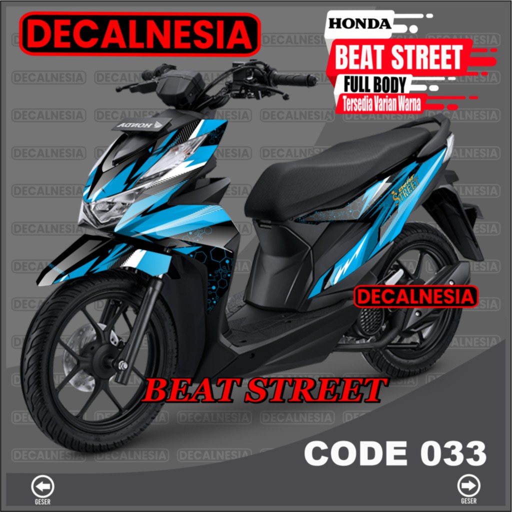 Decal Stiker Beat Street New 2021 2021 2023 Full Body Sticker Motor Honda Variasi Aksesoris Dekal C3
