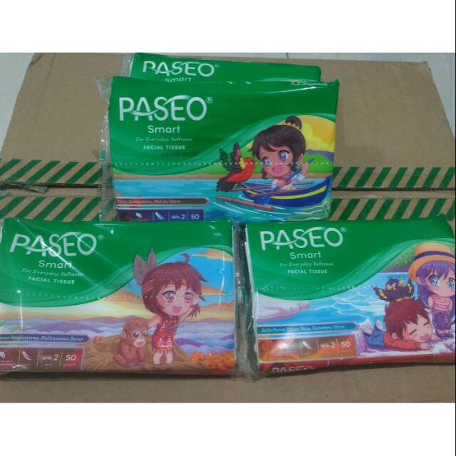 Tisu Tissue Paseo Smart TRAVEL Pack 50 sheets 2 ply