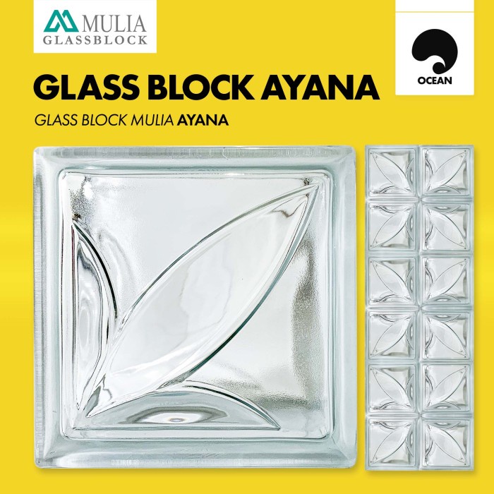 GLASS BLOCK DINDING MULIA / GLASS BLOK KACA RUMAH | AYANA - 1 dus (6buah)