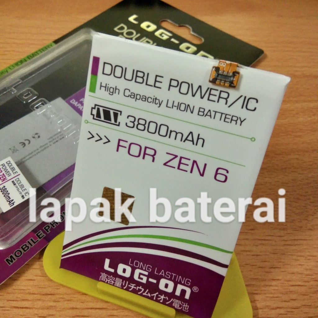 LOG - ON Baterai Asus Zenfone 6 A600CG T00G C11P1325 Double IC Protection Battery Batre