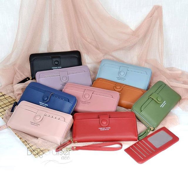 Dompet Panjang FY Kancing Outside Slot Wanita Import 2303-155