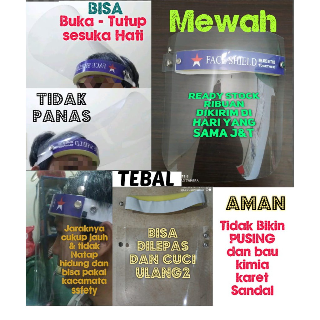 FACE SHIELD DEWASA BISA CUCI