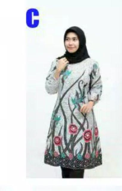 Terlaris Serut Genes Jelita Tunic Navbor Yelbor Whitbor Creambor Tunik Batik Modern Hrb030 Dolbi