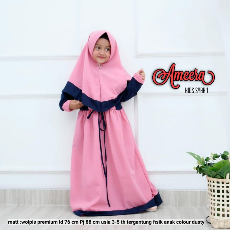 GAMIS ANAK AMEERA KIDS SYAR'I SETELAN GAMIS DAN HIJAB