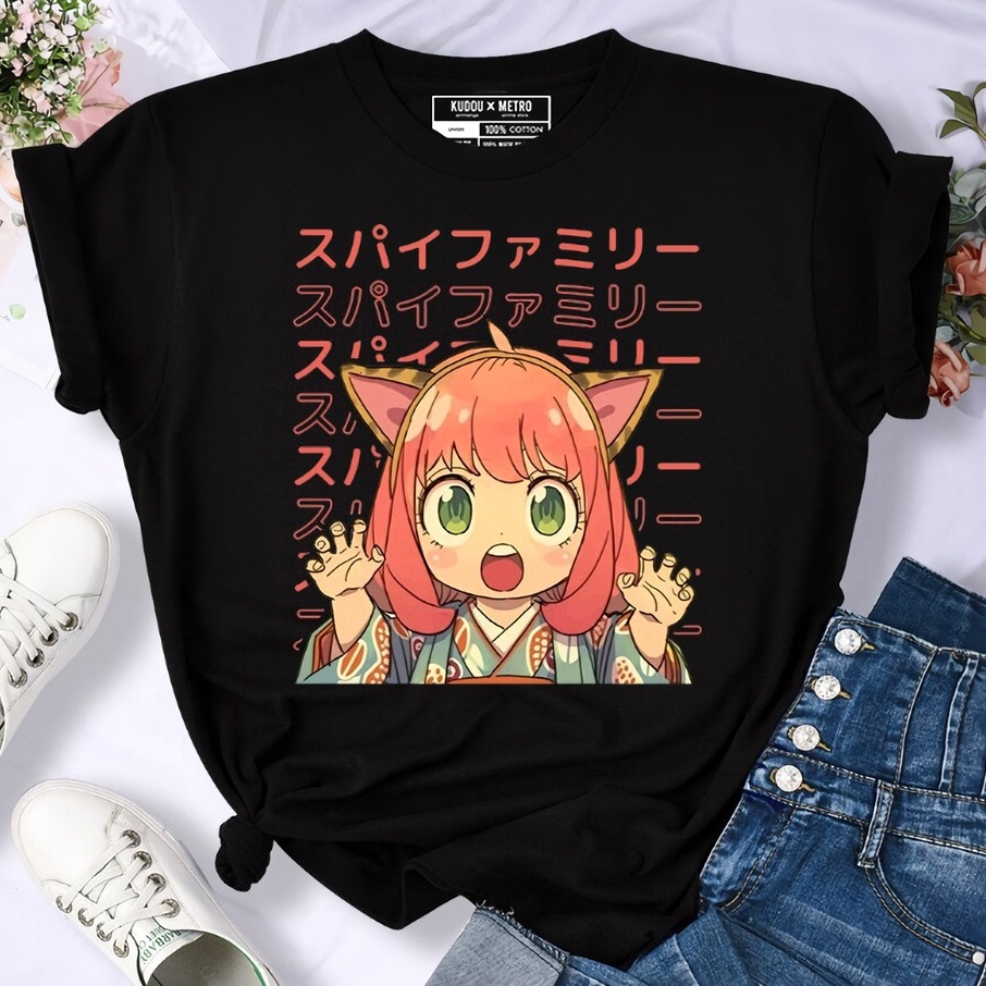 Tshirt Anya Kawaii Neko Anime Manga SPY x Family Unisex