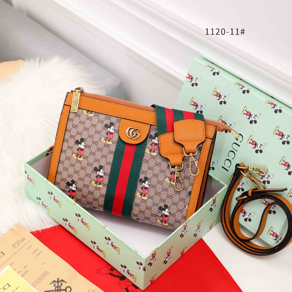 Top Best Seller    Disney x Gucci Mickey Print Sling Bag #1120-11