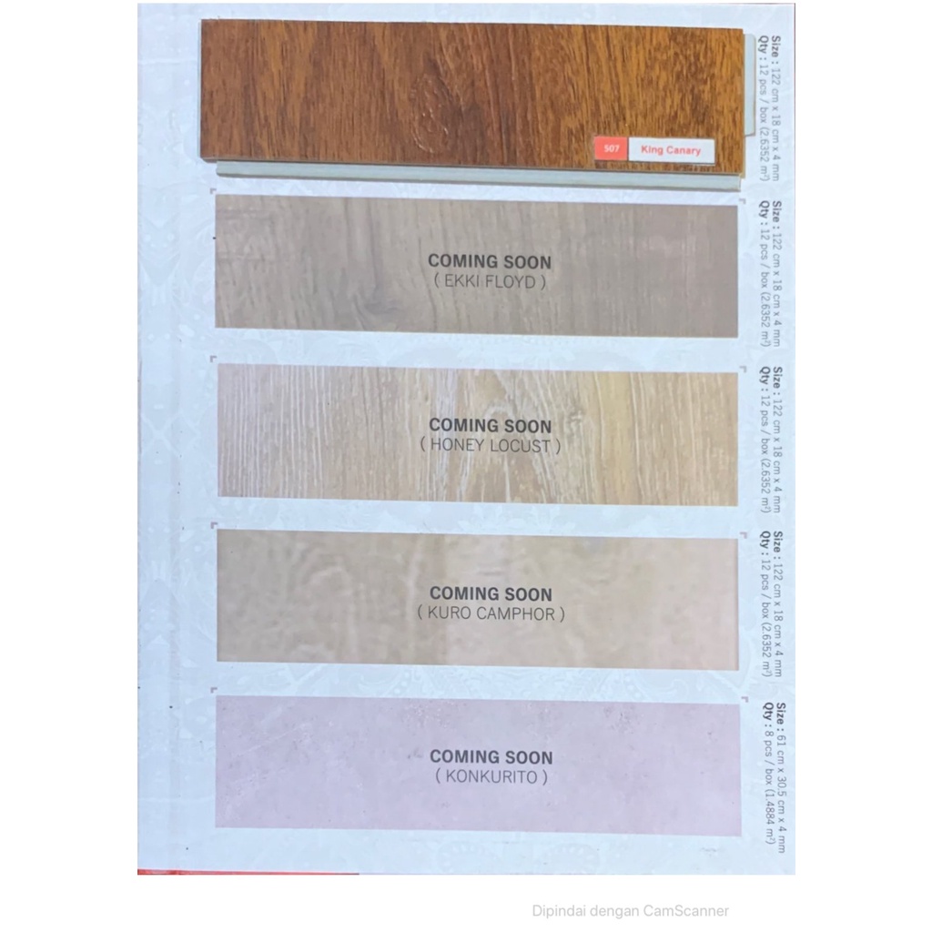 SPC Fergio Tebal 4mm - Lantai Vinyl SPC Murah