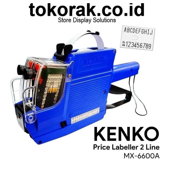 

PRICE LABELLER MX-6600A KENKO MESIN ALAT LABEL HARGA 2 BARIS