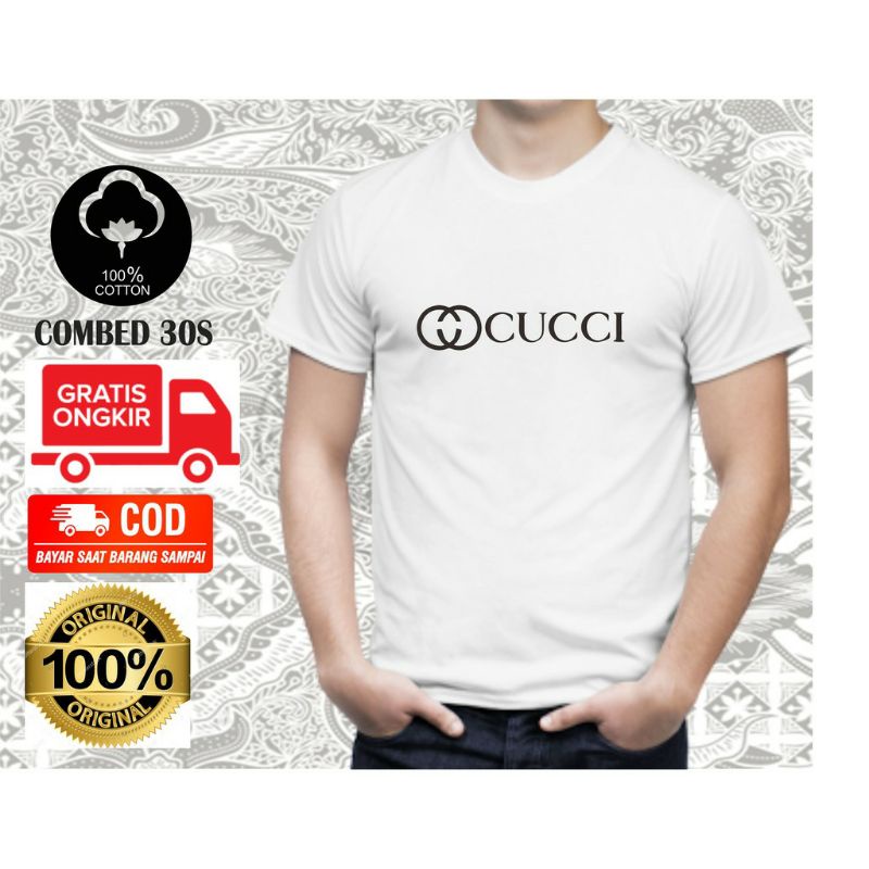 Baju Kaos Distro Pria Wanita Lengan Pendek / BAHAN TEBAL / Kaos Cowok Cewek / Baju GucciPremium Terb