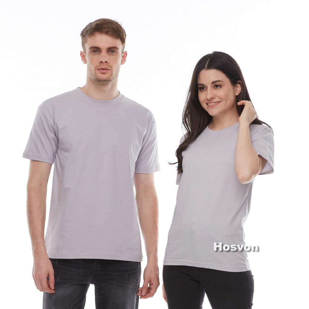 ABU POLOS MUDA Cotton Combed 20s Lengan Pendek (PRIA &amp; WANITA)