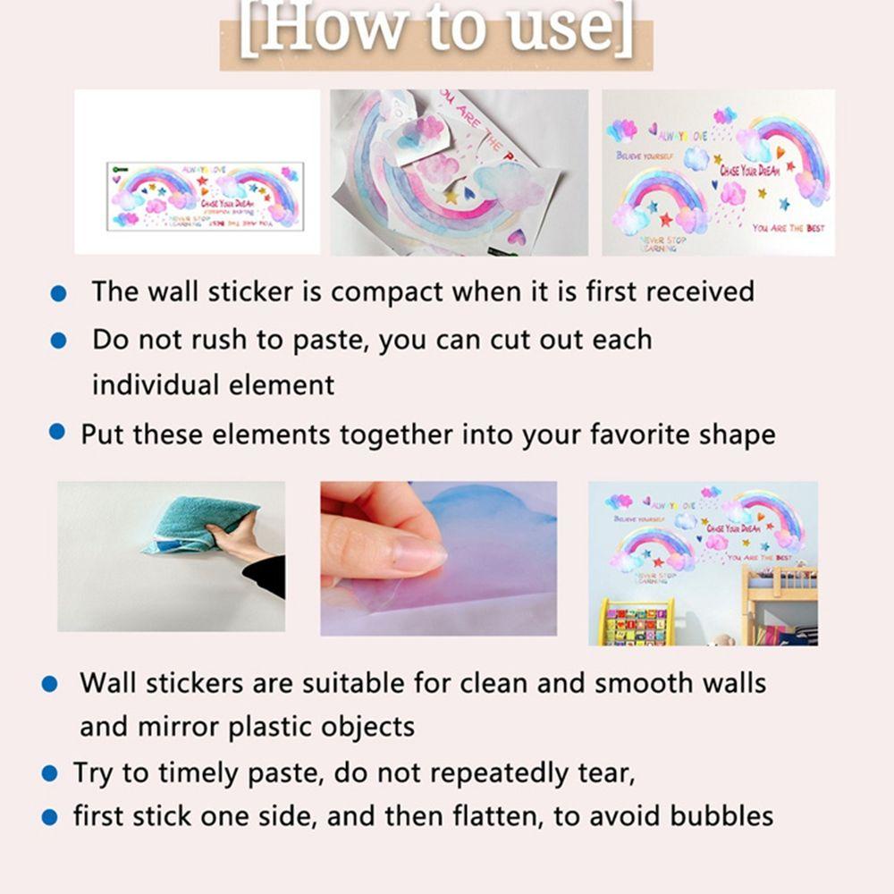 [Elegan] Stiker Dinding Bahan PVC Dapat Dilepas Untuk Dekorasi Rumah Kamar Tidur Kamar Anak Perempuan Aneka Warna Art Mural