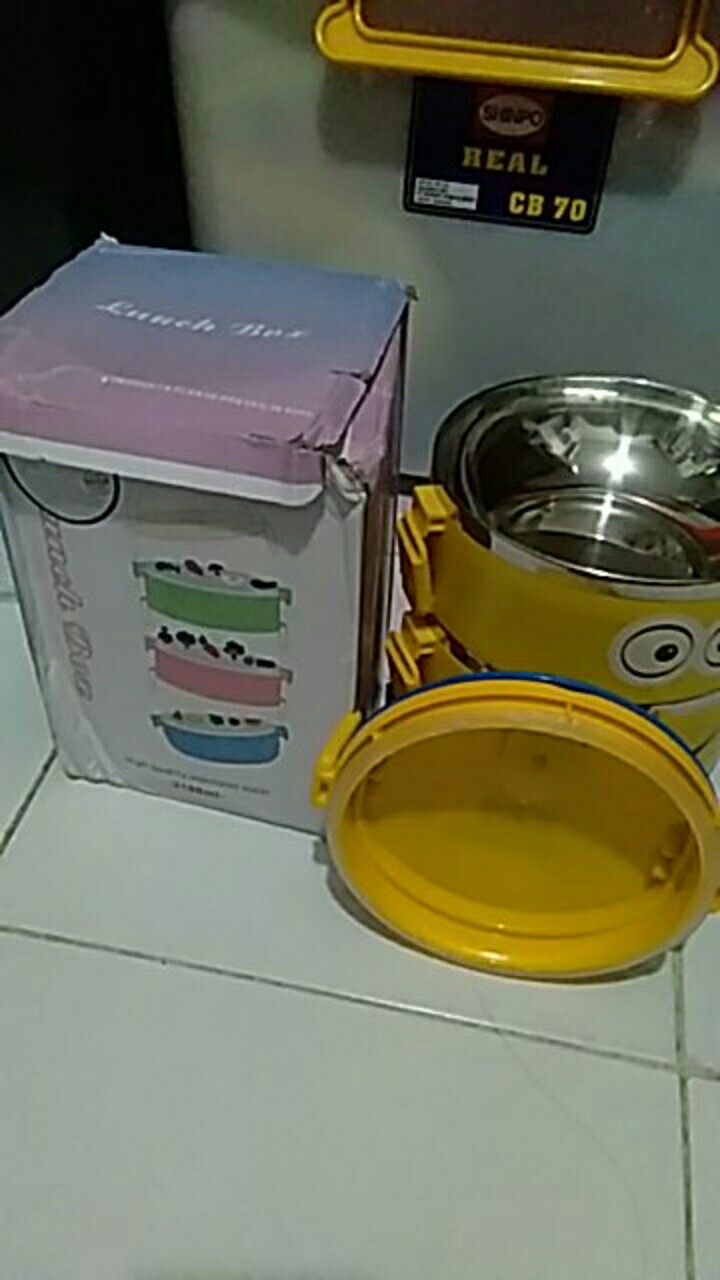 Rantang Nasi Anak Lunch Box Kotak Nasi Lucu Stainless Karakter 1layer
