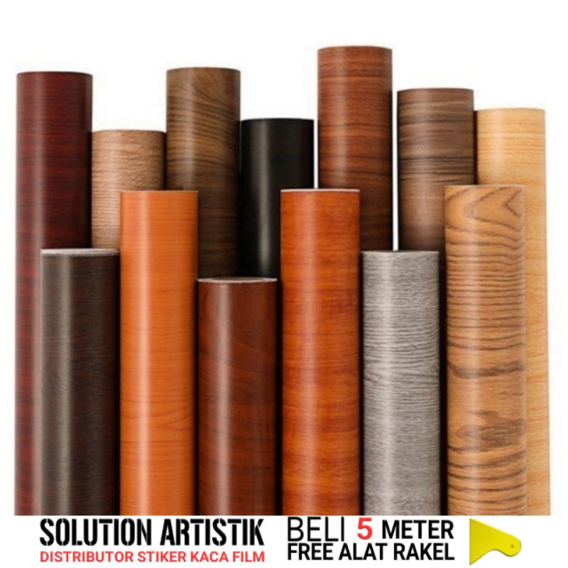 Stiker PVC sheet / Stiker Motif Serat Kayu Kichen Sheet Dekorasi Rumah