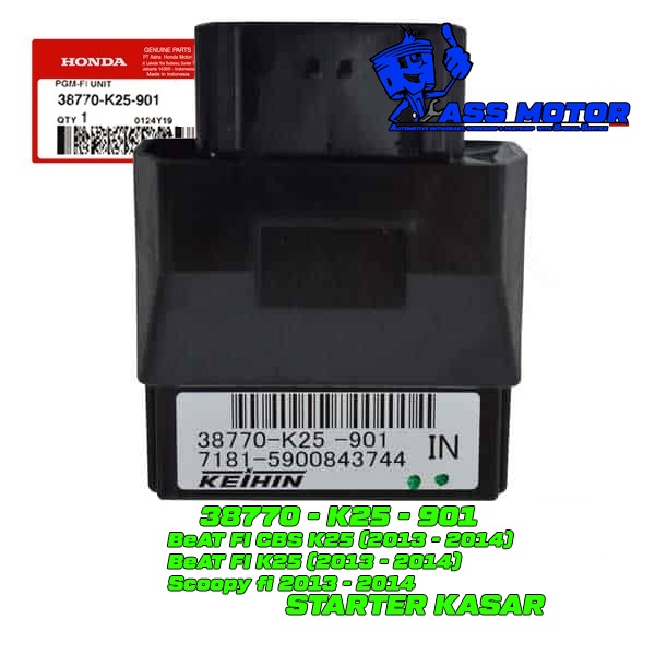 ECU BeAT FI 2013-2014 STARTER KASAR BeAT FI CBS Scoopy FI ECU K25 901 38770-K25-901 ECU K25 901 ECU 