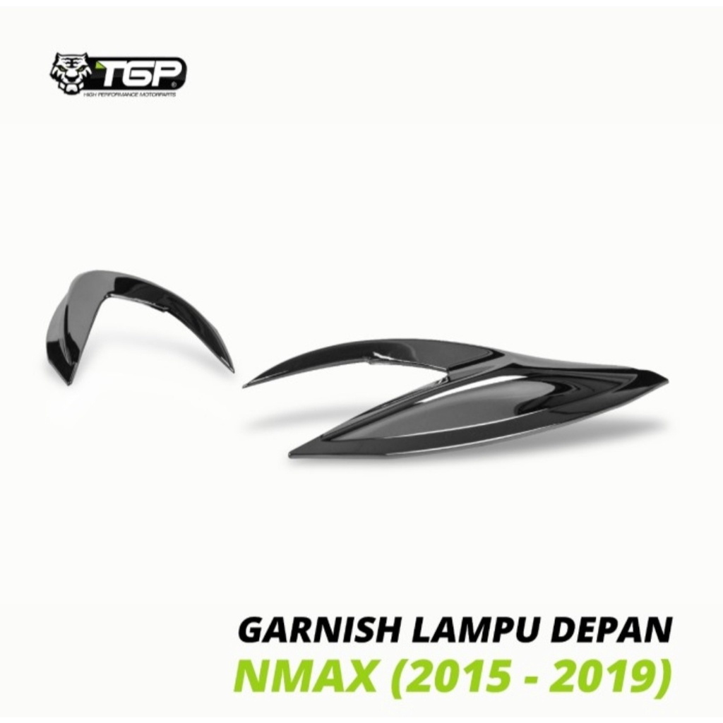 Garnish lampu nmax old 2015-2019 Black chrome