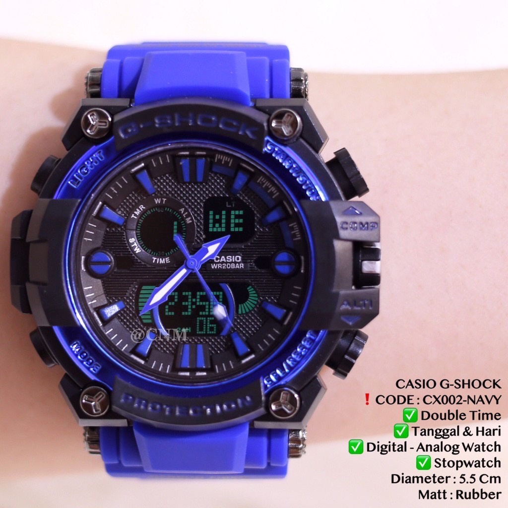 Jam tangan PRIA LAKI Double time digital analog led watch SK1181