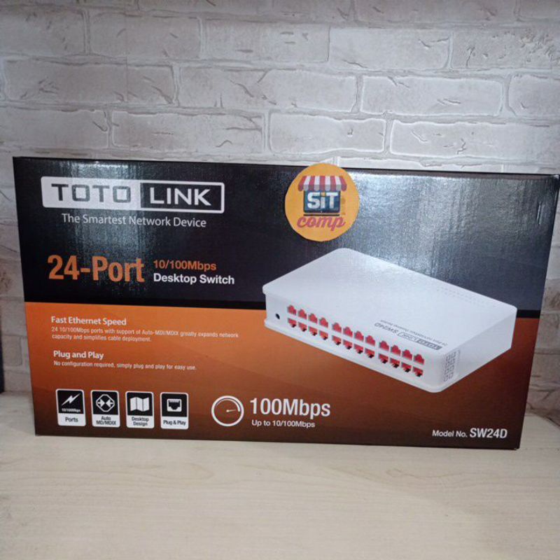 TOTOLINK SW24D - 24 Port 10/100Mbps Desktop Switch
