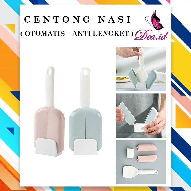 [DEASHOP] CENTONG NASI OTOMATIS / CENTONG NASI BUKA TUTUP / SENDOK NASI ANTI LENGKET