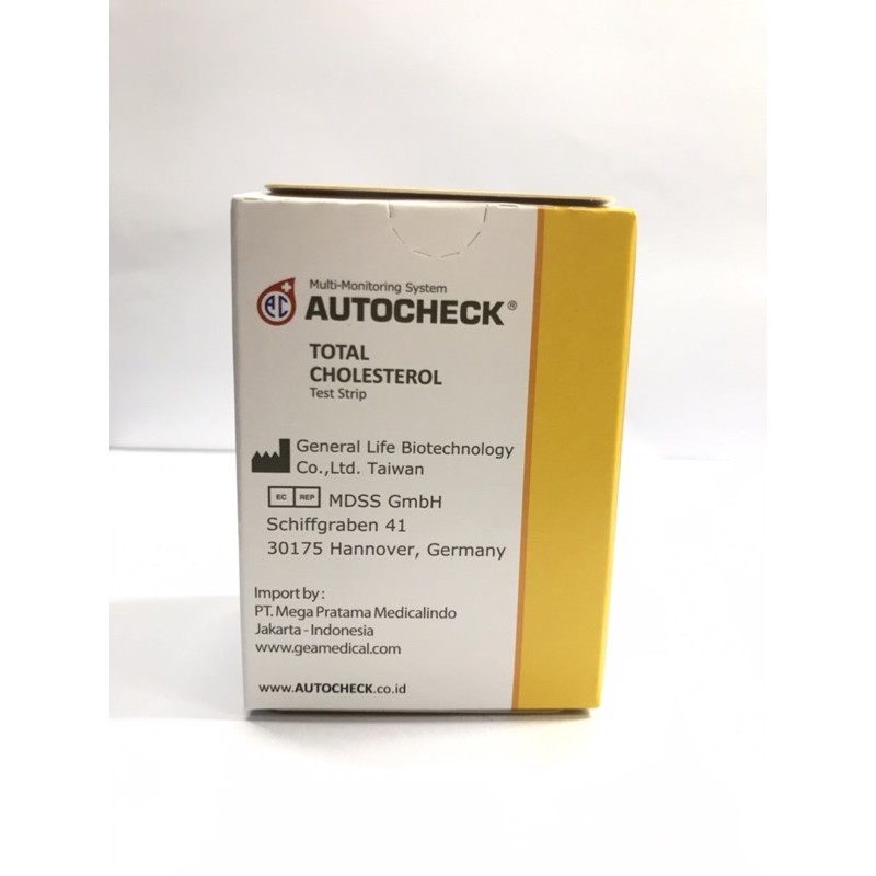 STRIP AUTOCHECK Cholesterol / Kolesterol / 1 box isi 10 STRIP