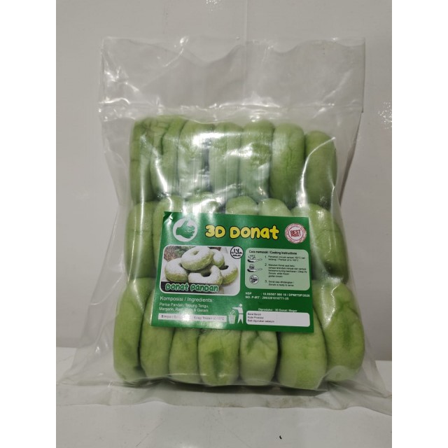 

DONAT PANDAN 3D ISI 20 PCS | DONUT SIAP GORENG