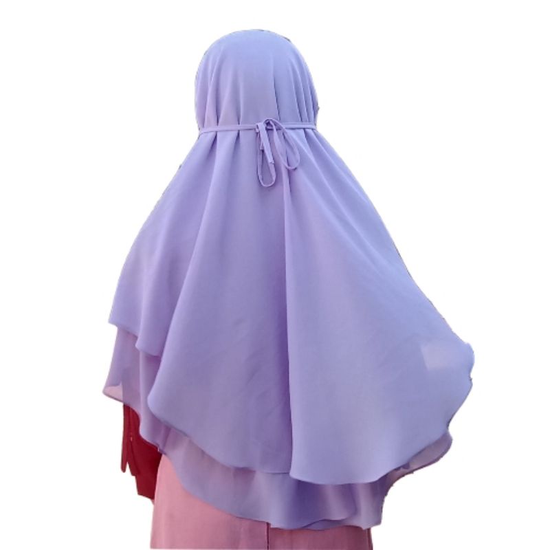 khimar ceruty babydoll dua layer grosir