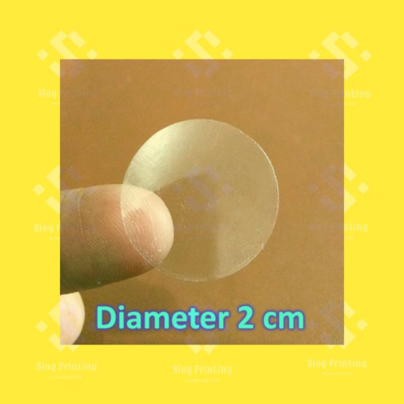 

Stiker Vinyl Transparan Bulat 2 cm ( 200 pcs )