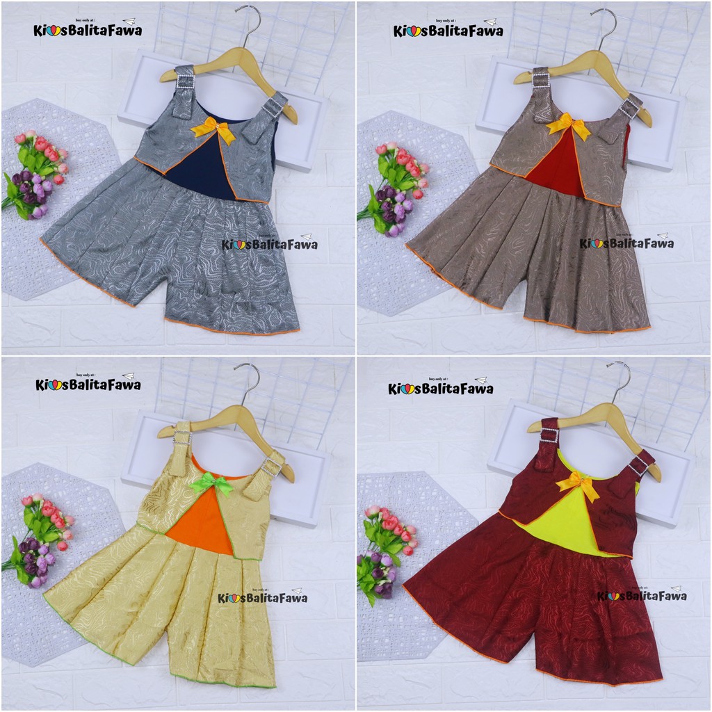 Overall Jessy uk 1-2 Tahun / Baju Kensi Dres Anak Perempuan Murah Cewek Bahan Katun Adem Gaun Import