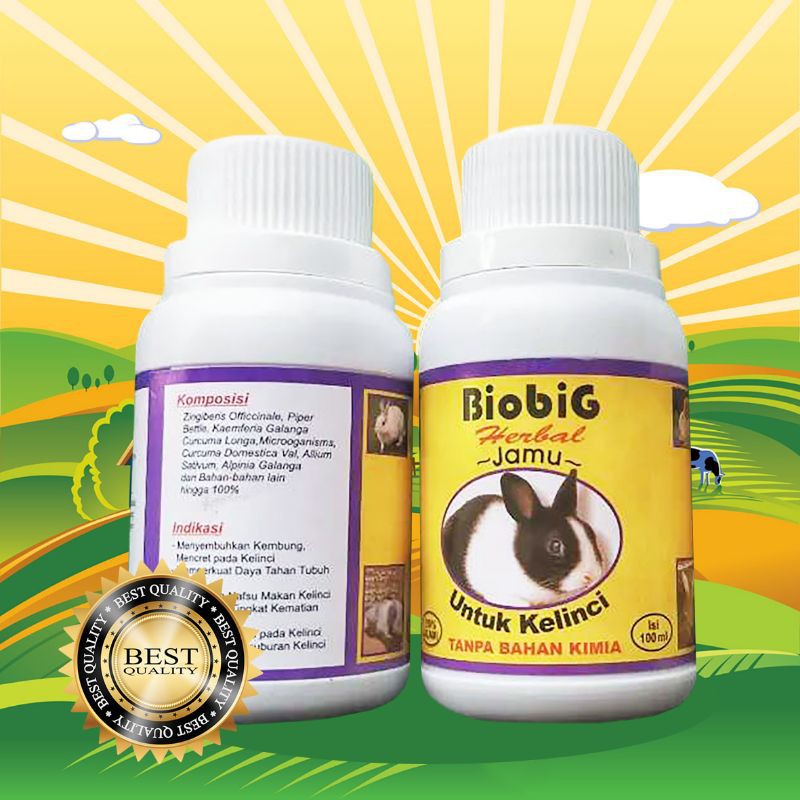 BIOBIG 100 ML - Vitamin Penambah Nafsu Makan Kelinci Vitamin Biobig Vitamin Kelinci