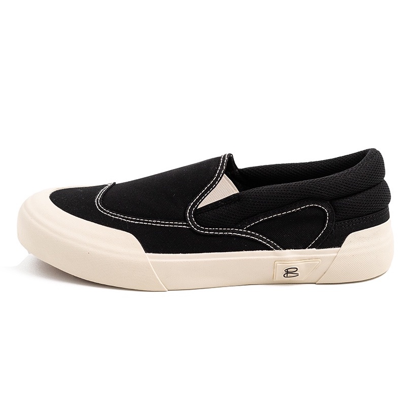 Patrobas Cloud Slip On Black White Original (FREE KAOS KAKI)