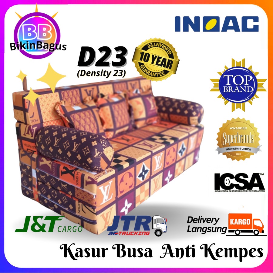 Sofa Bed180x200x30 Luas Empuk Anti Kempes Garansi 10th Sofabed INOAC Matras Inoac