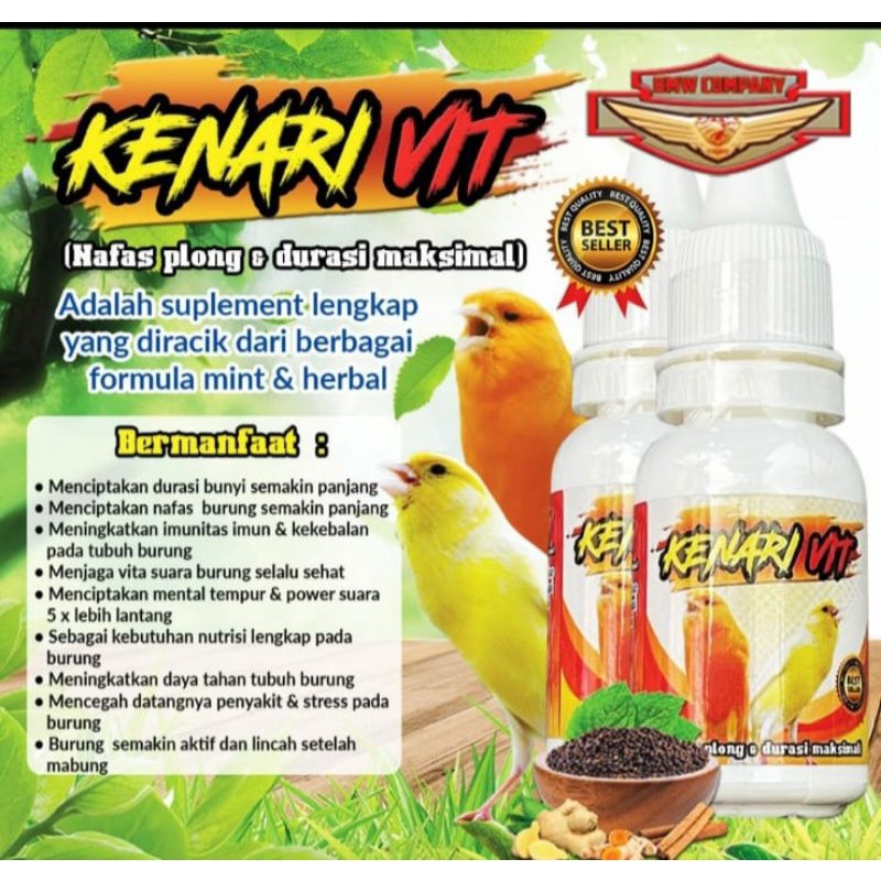 kenari vit obat burung suara gacor nafas plong durasi maksimal panjang pas utk canari show suara bening asli by bmw