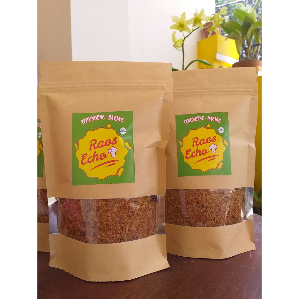 

Serundeng Daging "Raos Echo" - Manis/Danging Krispi/Renyah