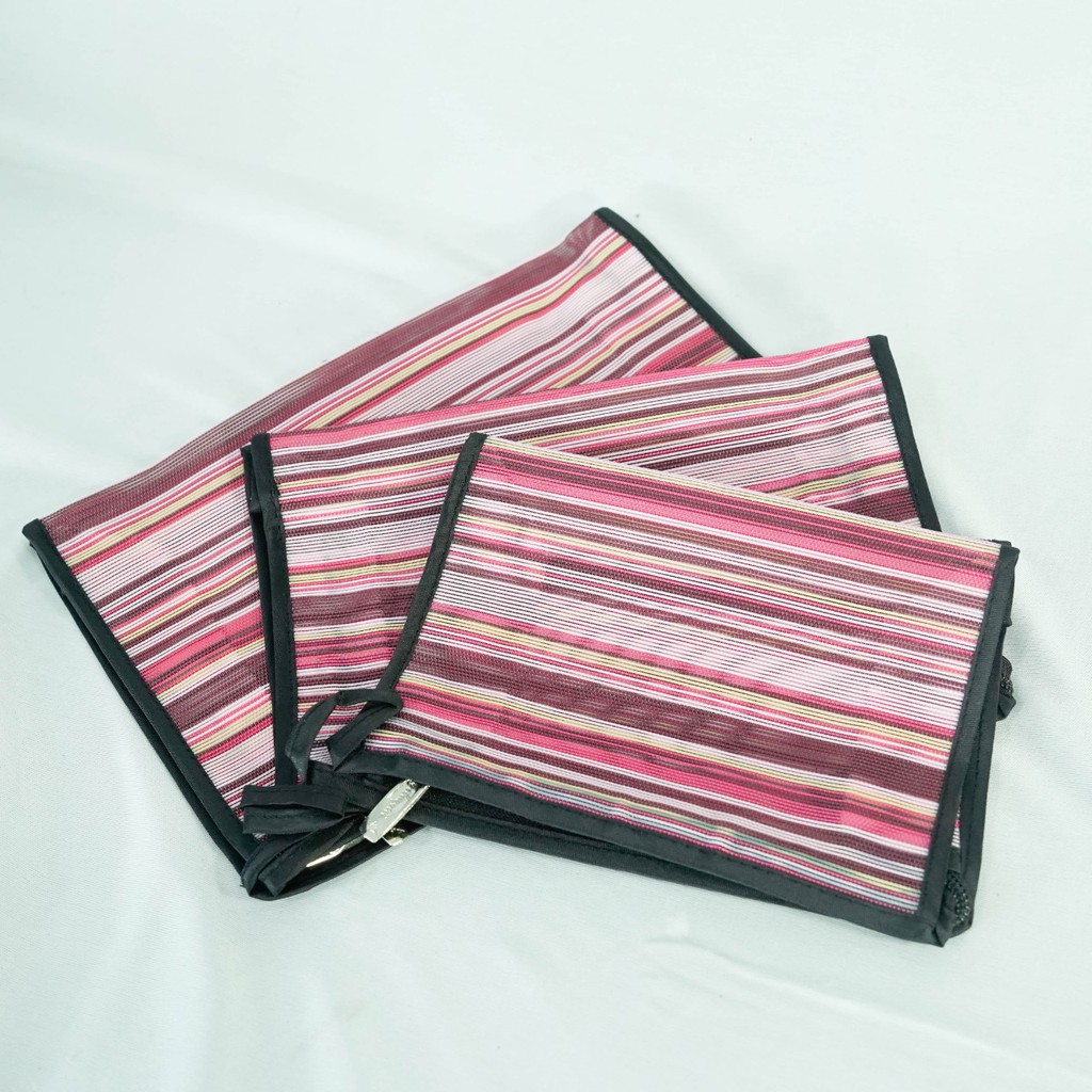 POUCH MINI 3 IN 1 Serbaguna / Warna Hitam atau Pink