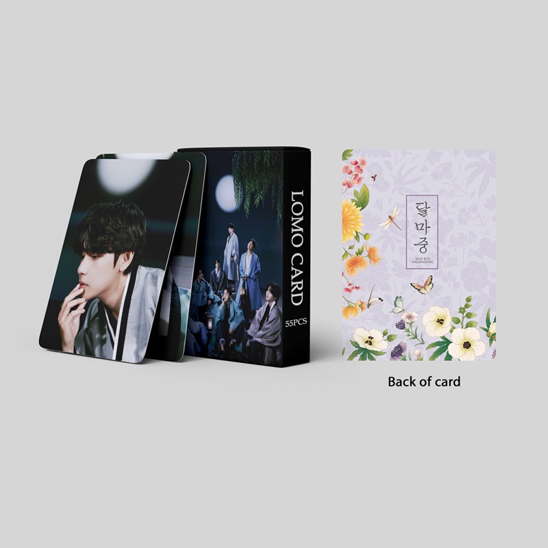 55pcs / SET Kartu Foto  2022 DALMAJUNG Lomo V Jungkook Jimin RM Suga Jin Untuk Koleksi