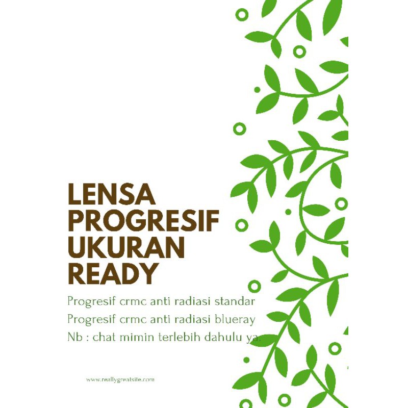 LENSA PROGRESIF CR MC UKURAN READY