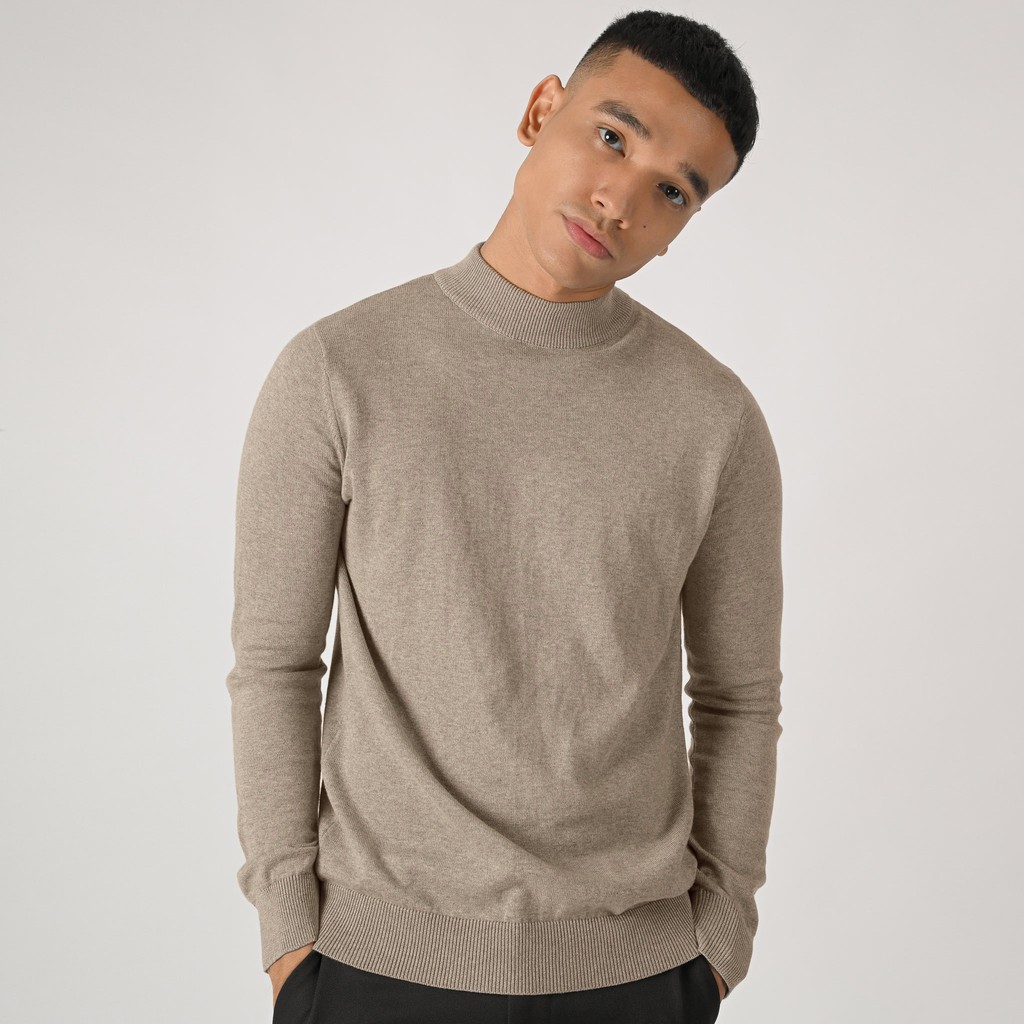 Prepp Studio Mock Neck Sweater Cream
