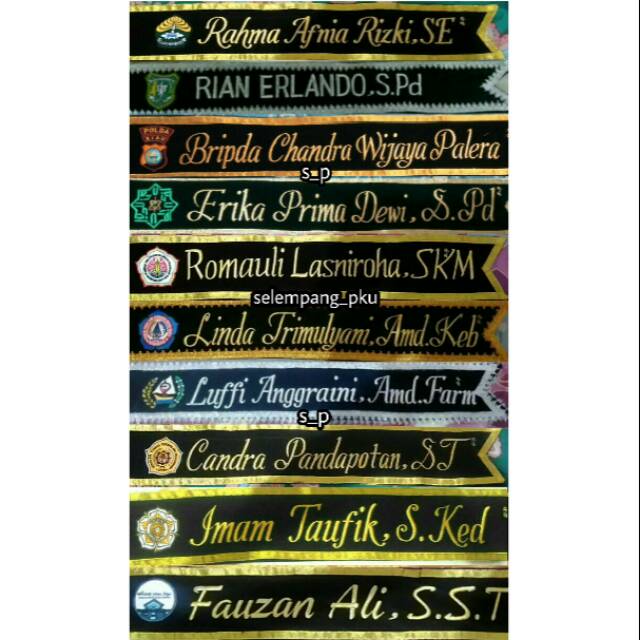 Selempang Bordir Bludru Wisuda / Sash