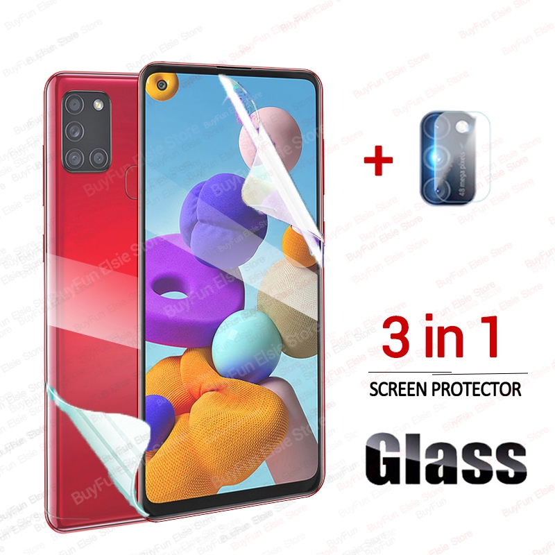 3 In 1 Hydrogel Film On For Samsung Galaxy A21S Camera