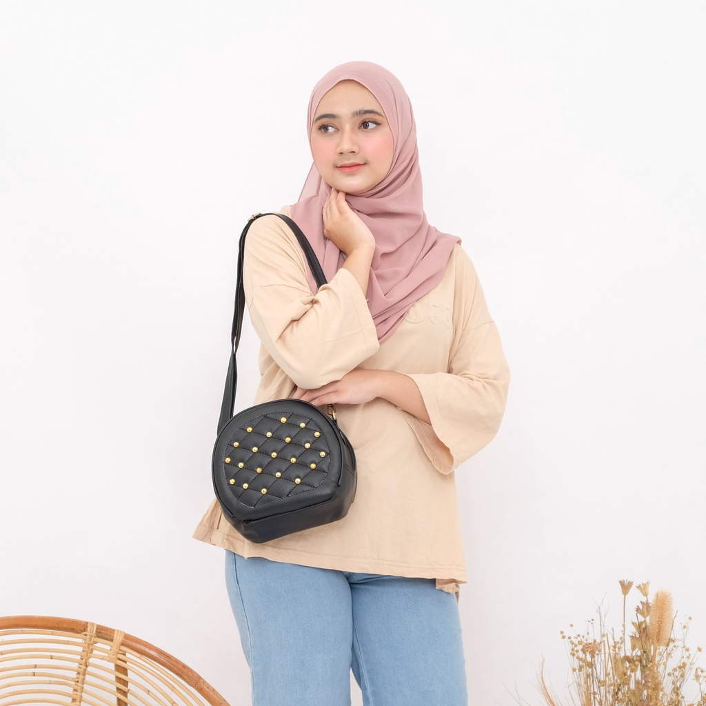 Slingbag Cewek Bulat Tas Pesta Kekinian Tas Selempang Wanita Murah Sling bag Remaja slempang Terbaru