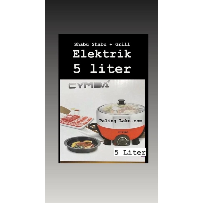 Cymba Pemanggang dan panci shabu listrik GM0016 (5 liter)