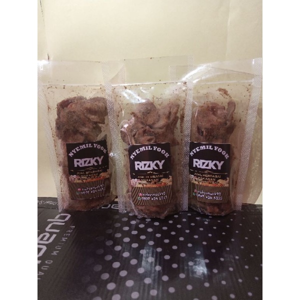 

keripik pisang rasa coklat , Rizky snack