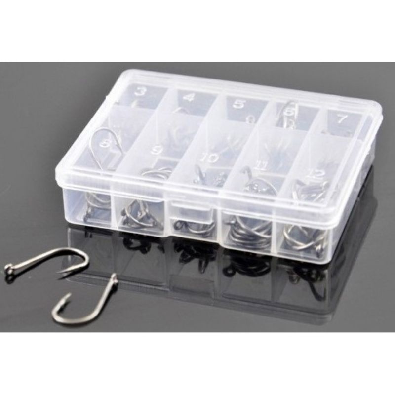 Mata kail pancing 1 set Mata pancing 50 pcs 1 box no 3 - 12