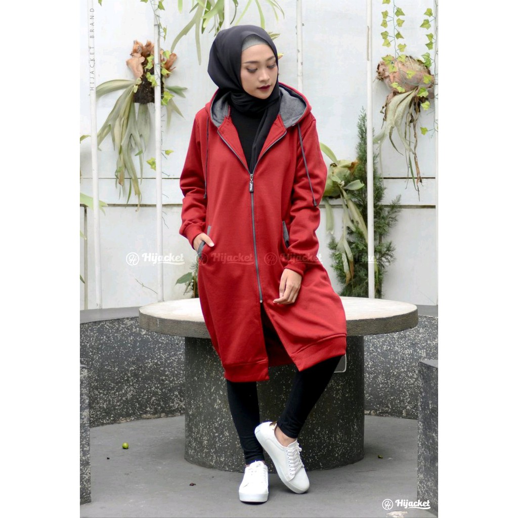 Termurah Hijacket Basic All Size Jaket Wanita Muslimah Jaket Motor Waterproof Mantel Jaket Wanita C