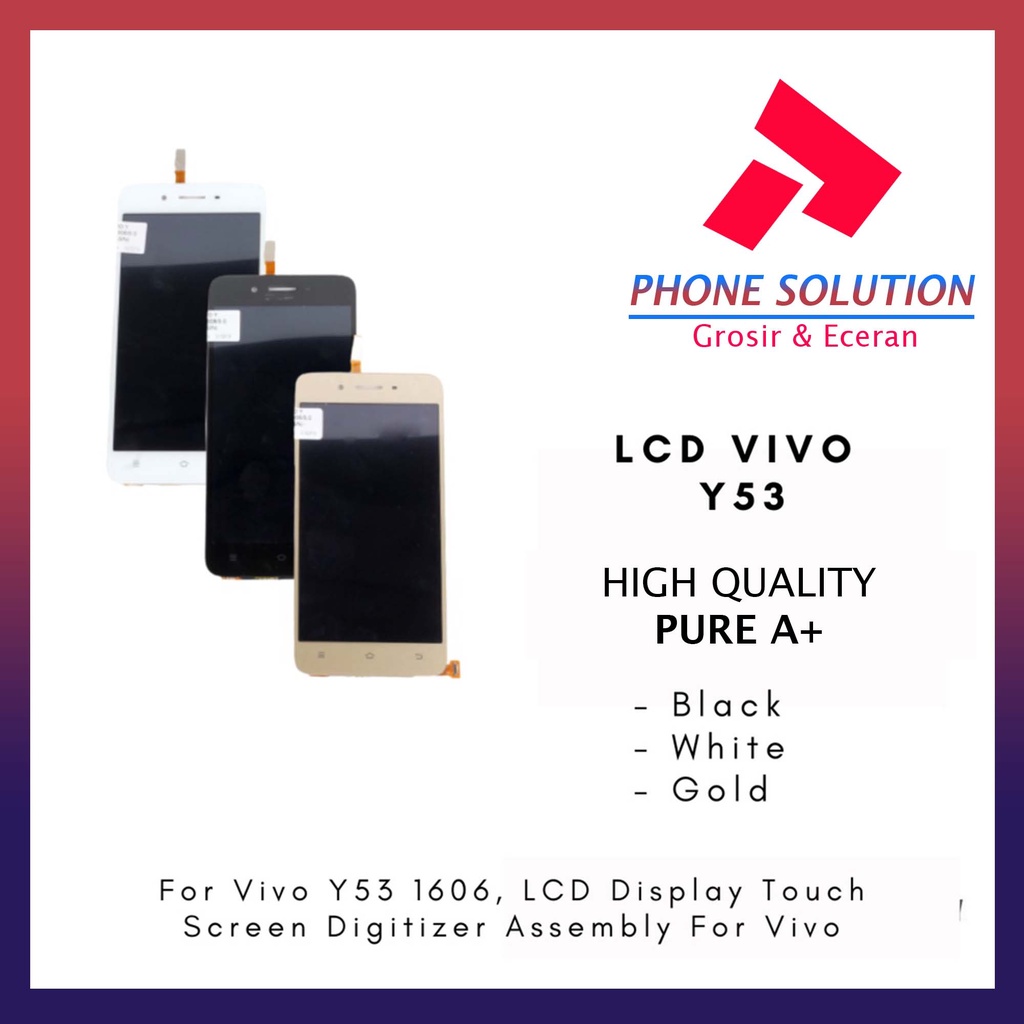 LCD Vivo Y53 1606 Fullset Touchscreen Original 100% // Supplier LCD Vivo - Garansi 1 Bulan