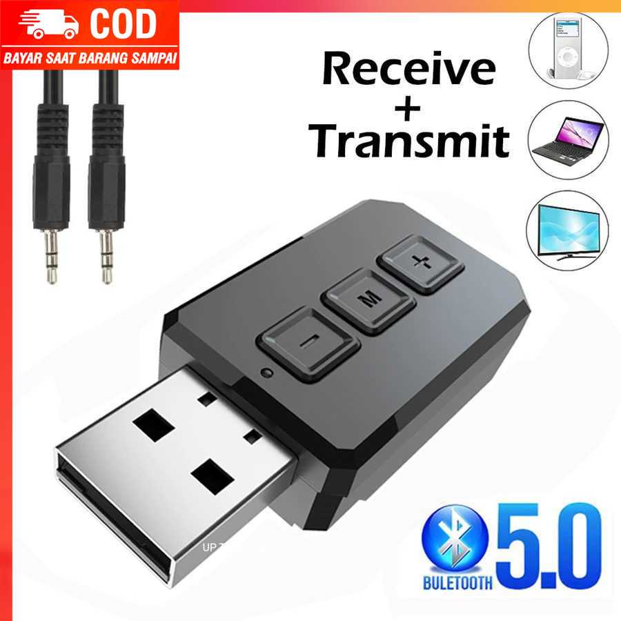 (100% BARANG ORI) USB Bluetooth 5.0 Transmitter Receiver Audio Adapter - RT02