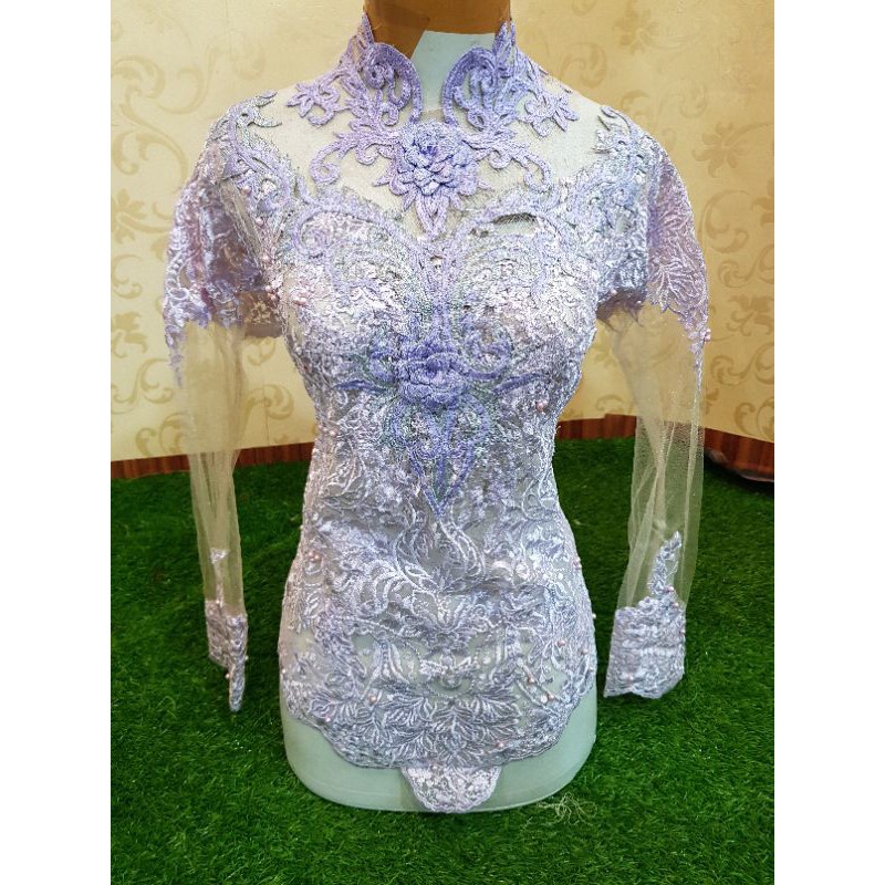 kebaya atasan ungu muda size xl