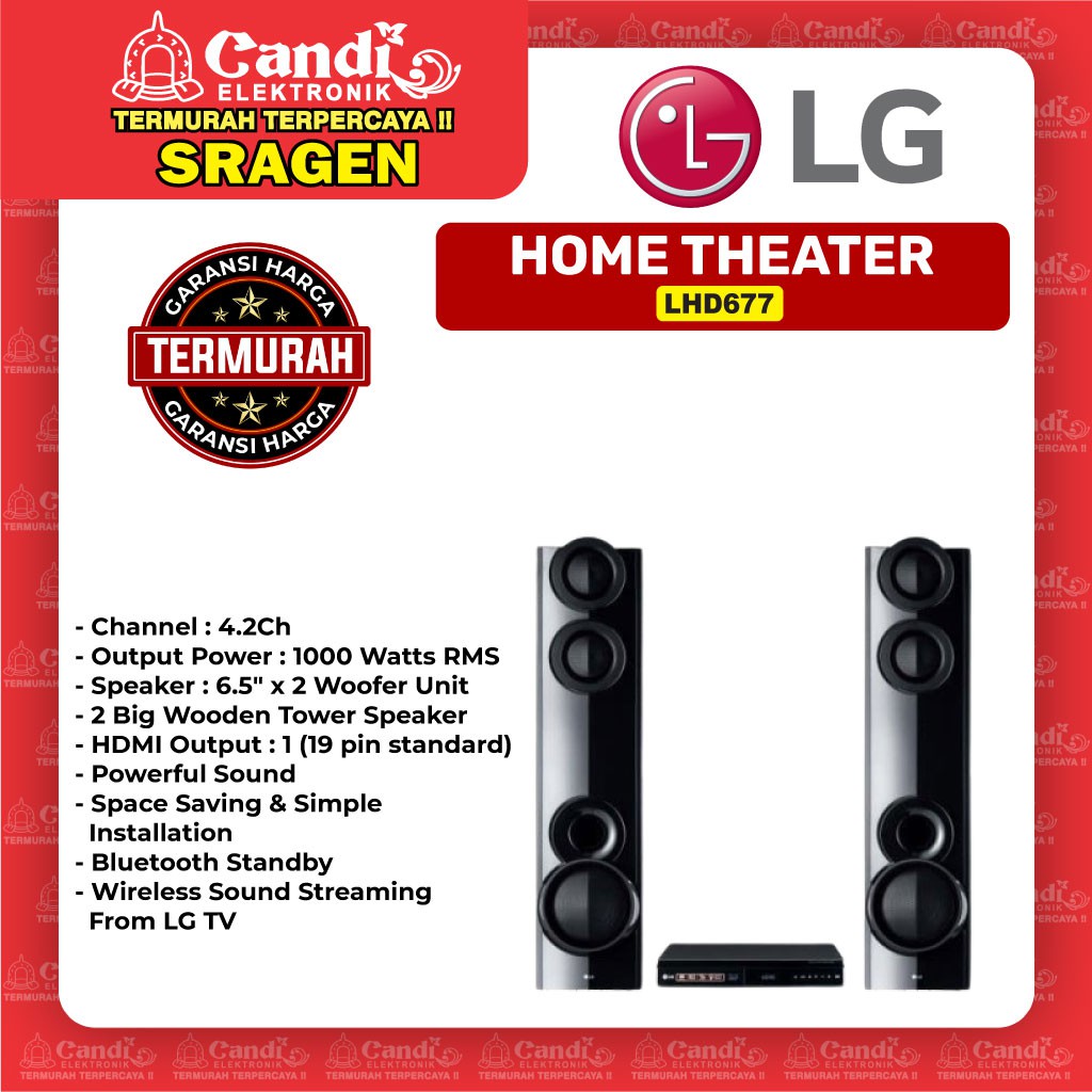 LG Home Theater Built In Woofer - LHD677
