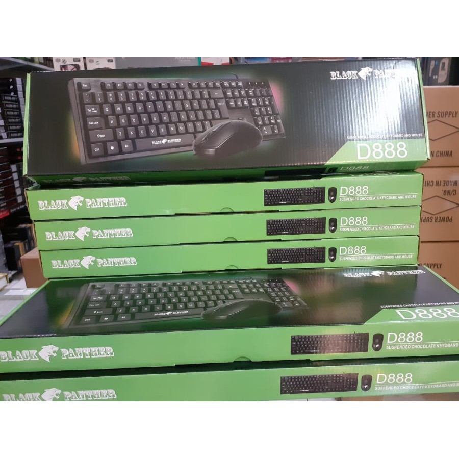 Paket Keyboard + Mouse Black Panther D888